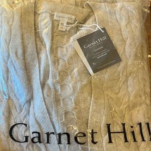 Garnet Hill cashmere “Coatigan” in Oat Heather color. New in package w/ tags